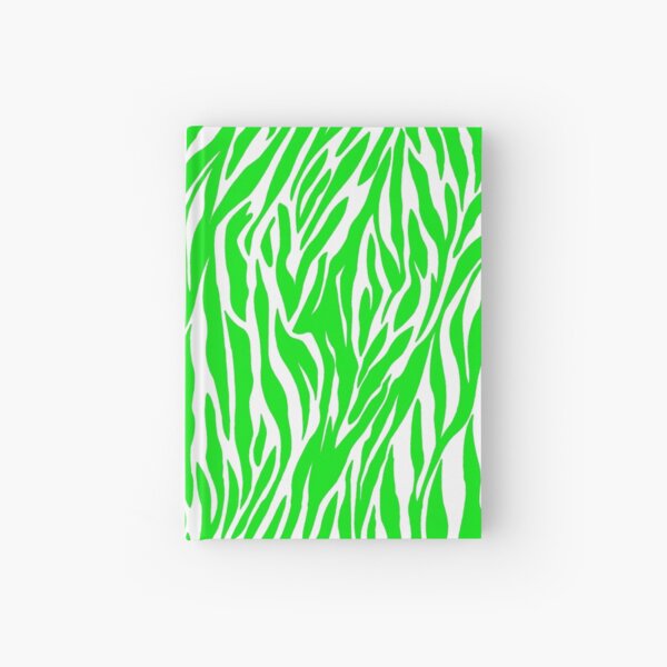 Lime Green Custom Zebra Print Hardcover Journal