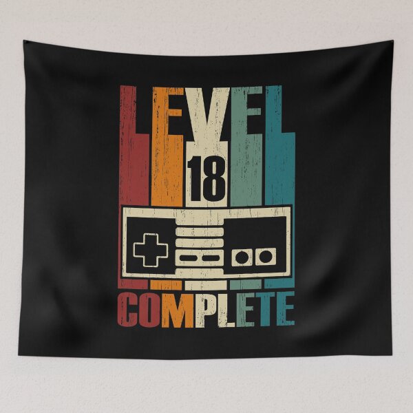 Item preview, Level 18 Complete - 18th Wedding Anniversary Gift Fathers Day Gamer Dad designed and sold by nana1099.