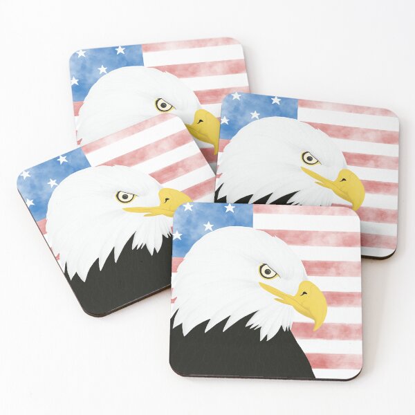 Item preview, Eagle and American flag designed and sold by irmasarts.