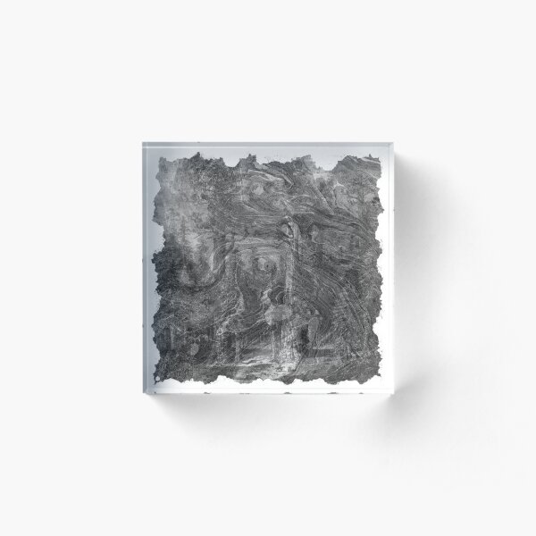The Atlas of Dreams - Plate 30 (b&w) Acrylic Block