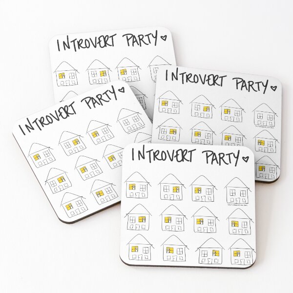 Item preview, Introvert Party Line Drawing designed and sold by Made by Lauren.