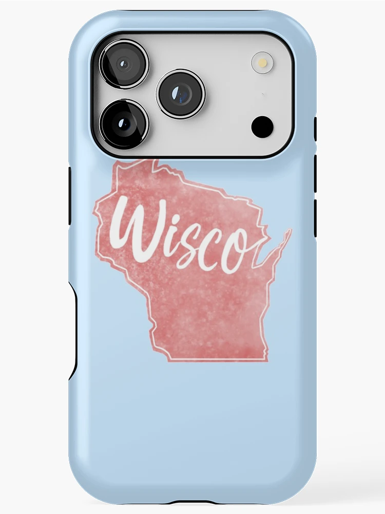 Thumbnail 1 of 4, iPhone Case, Wisconsin Map Sticker designed and sold by Drawingvild.