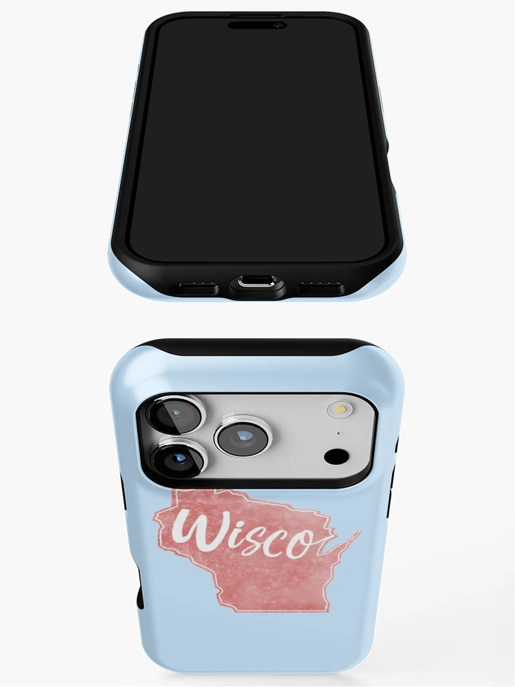Thumbnail 3 of 4, iPhone Case, Wisconsin Map Sticker designed and sold by Drawingvild.