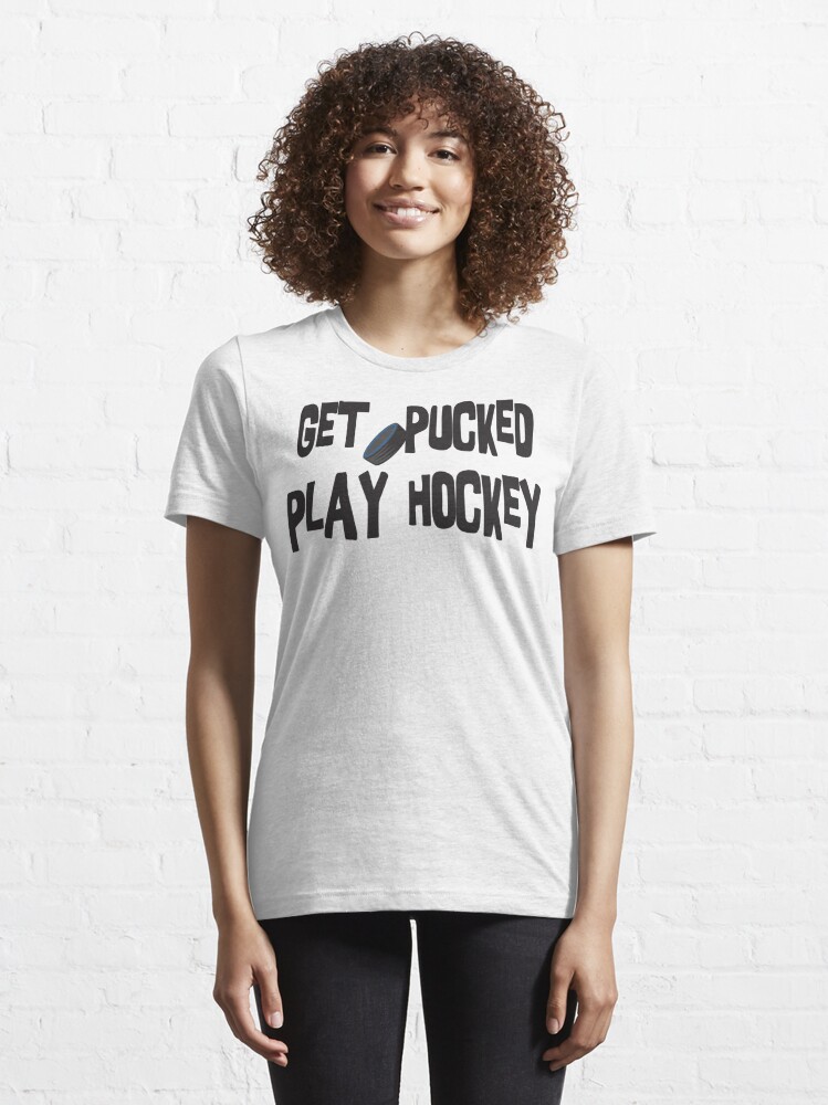 Funny Hockey Shirt - Puck Me Red T-shirt