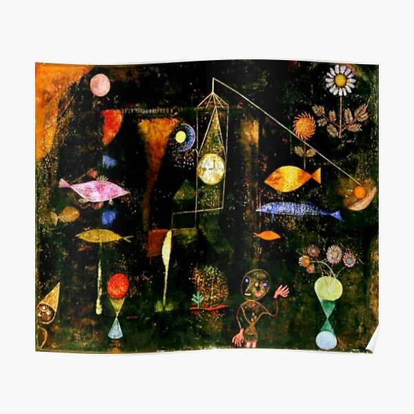 "La magie des poissons" | Expressionnisme de Paul Klee Poster