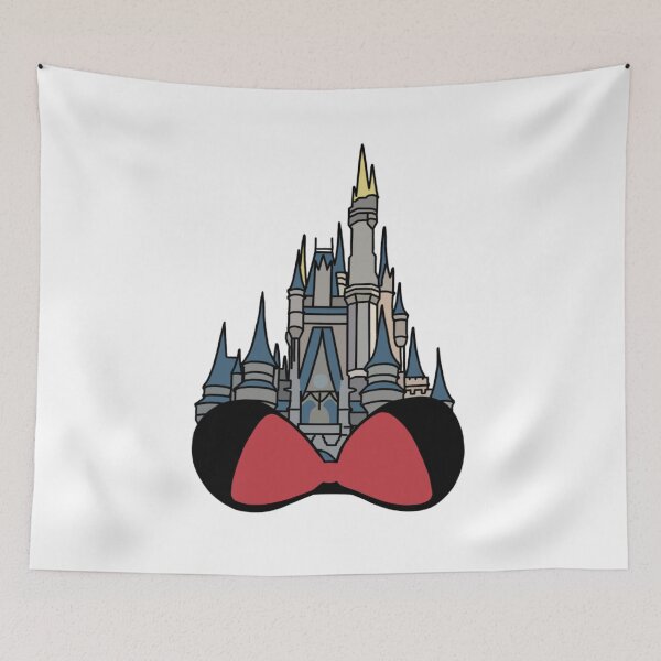 Item preview, cinderella's castle with minnie mouse ears designed and sold by ekmdesigns.