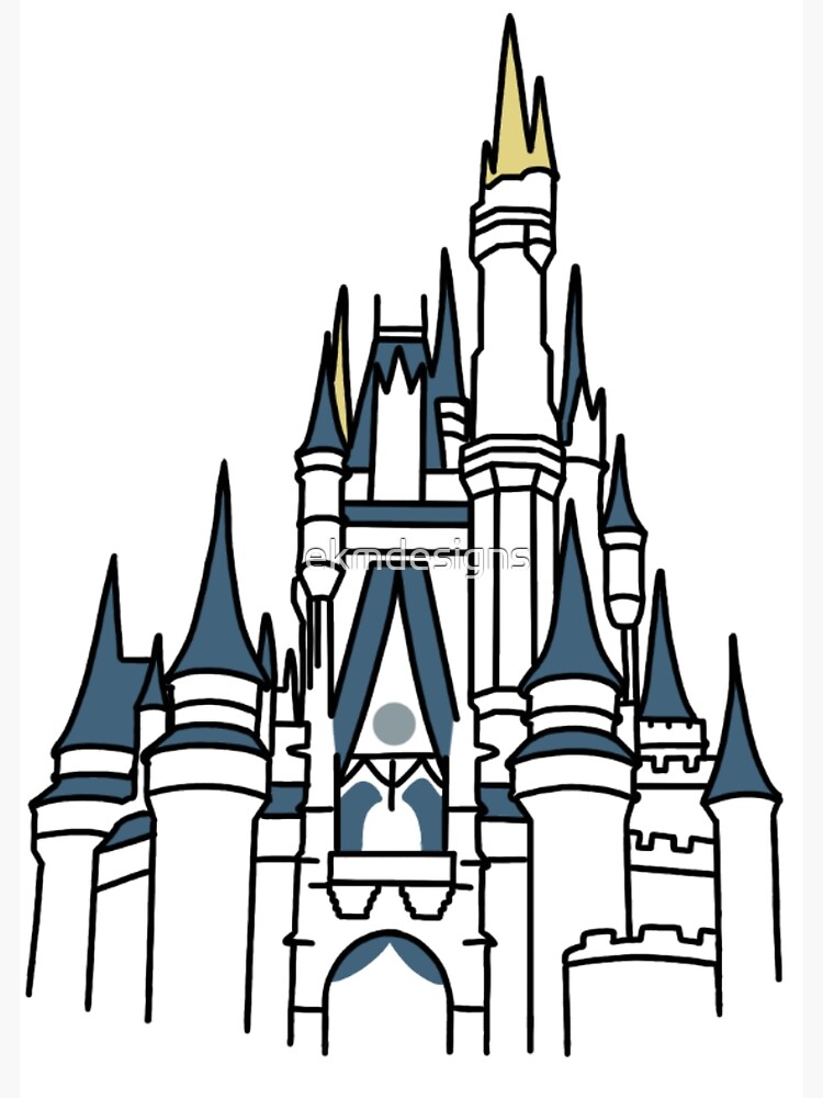 "cinderella's castle outline" Poster by ekmdesigns Redbubble