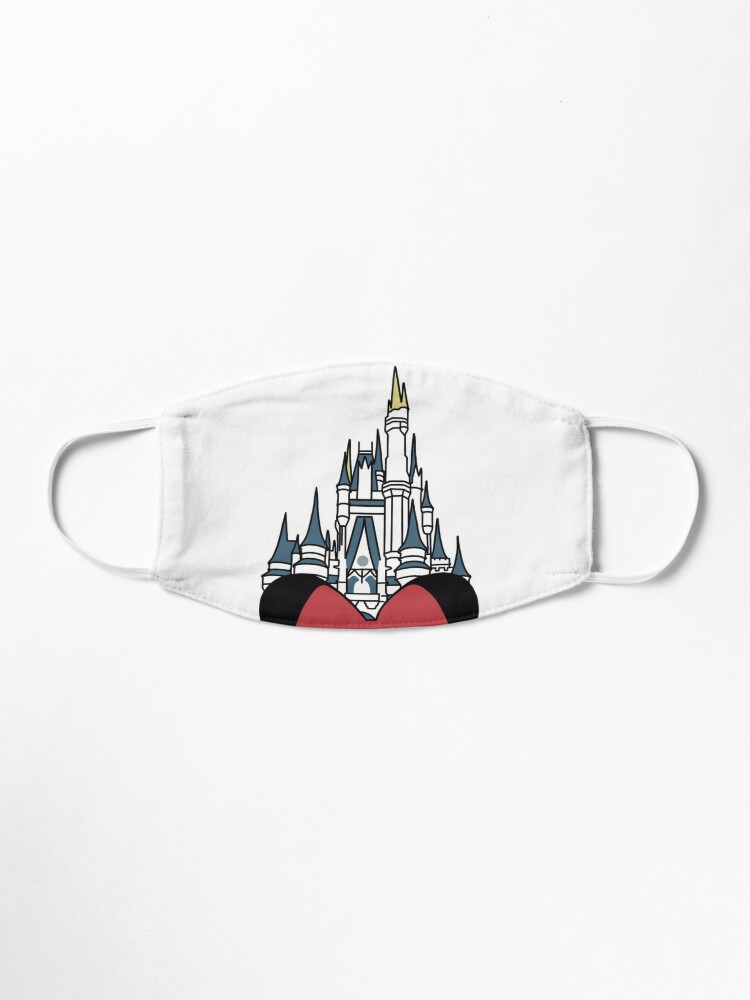 Masque Contour Du Chateau De Cendrillon Avec Des Oreilles De Minnie Mouse Par Ekmdesigns Redbubble