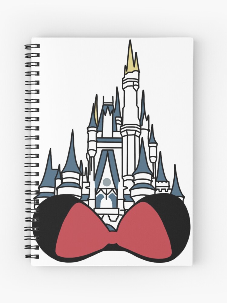 Cuaderno de espiral «contorno del castillo de Cenicienta con orejas de  minnie mouse» de ekmdesigns | Redbubble