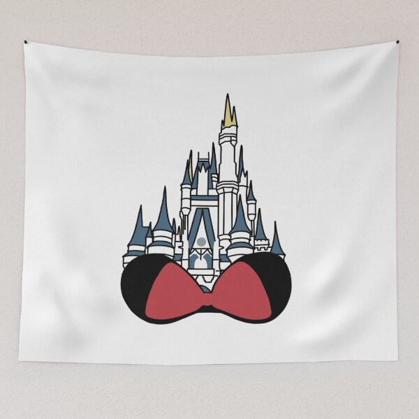 Item preview, cinderella's castle outline with minnie mouse ears designed and sold by ekmdesigns.