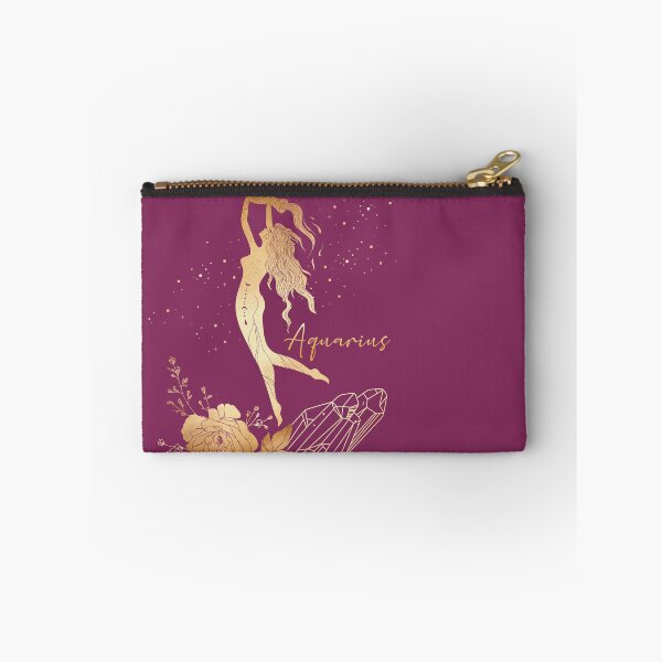 Item preview, Aquarius Woman Floating in the Stars with Water Flower and Crystal Wreath - Pink designed and sold by Breece.