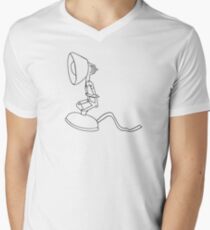 Luxo jr Strichzeichnung T-Shirt mit V-Ausschnitt