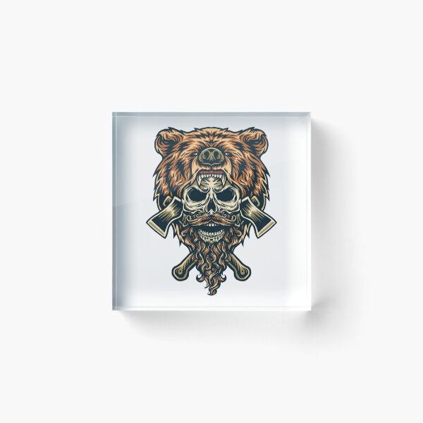 Item preview, Lumberjack Skull Bear designed and sold by Vector Scout Lab.