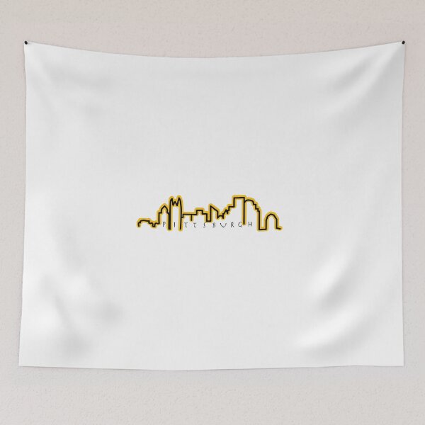 Item preview, Minimalist Pittsburgh Skyline Black and Gold designed and sold by sareenali925.