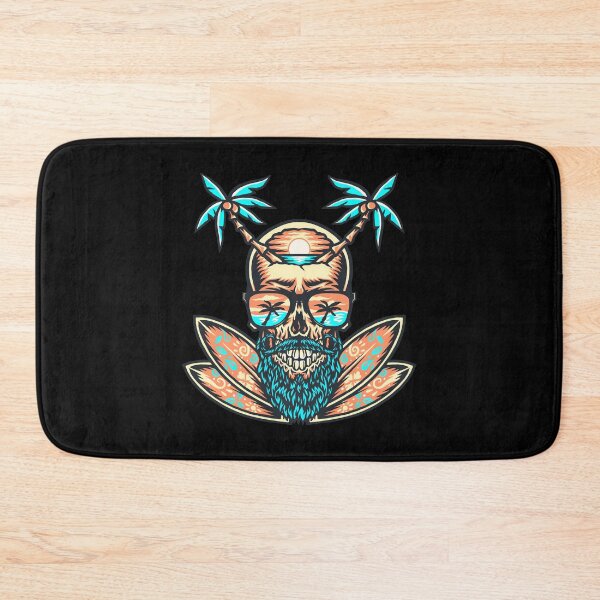 Item preview, Summer Beach Sunset Surfer Skull designed and sold by Vector Scout Lab.