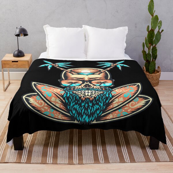 Item preview, Summer Beach Sunset Surfer Skull designed and sold by Vector Scout Lab.