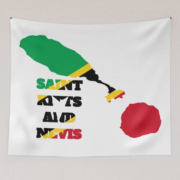 Item preview, Saint Kitts and Nevis Map Flag designed and sold by marosharaf.