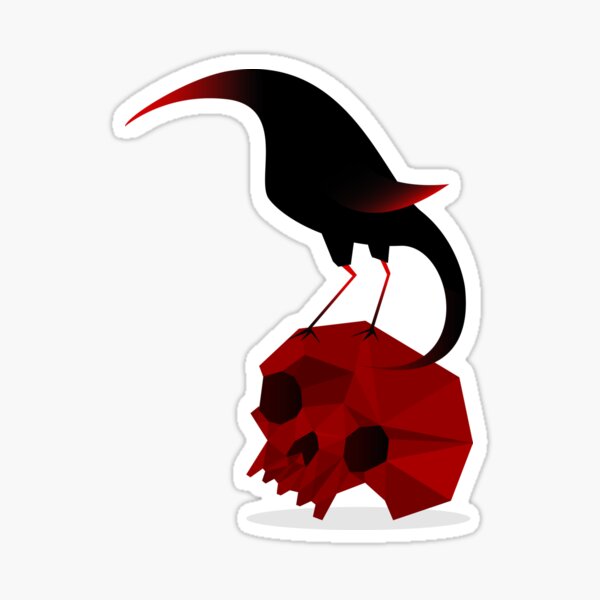 Bird and Skull Sticker