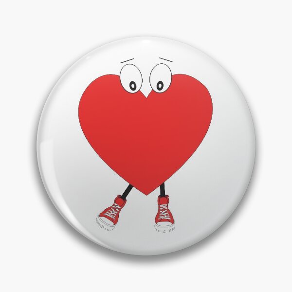 Item preview, Heart Shape Red Cute Love Character Illustration Design designed and sold by idovedesign.