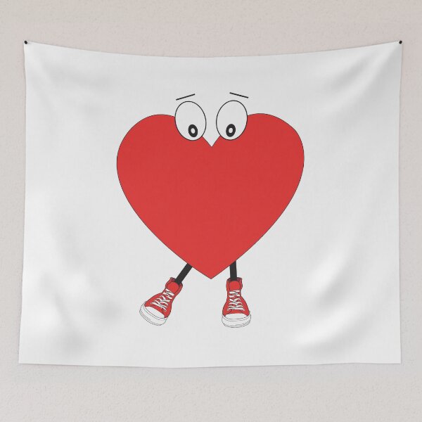 Item preview, Heart Shape Red Cute Love Character Illustration Design designed and sold by idovedesign.