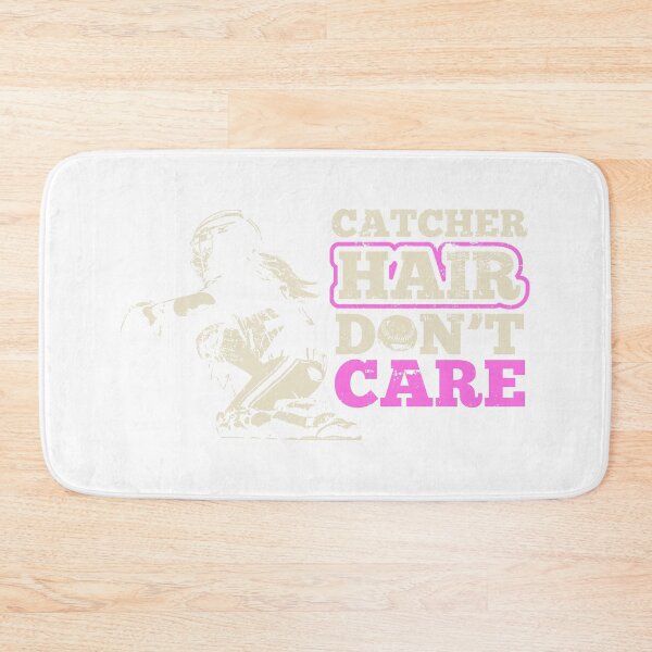 Item preview, Funny Catcher Hair Don't Care Softball Gift Idea print designed and sold by Lisbob.