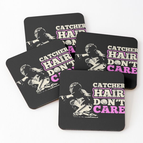 Item preview, Funny Catcher Hair Don't Care Softball Gift Idea print designed and sold by Lisbob.