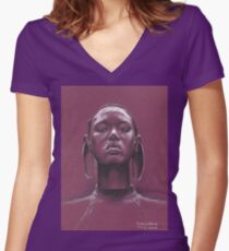 Afrikanerin Shirt mit V-Ausschnitt