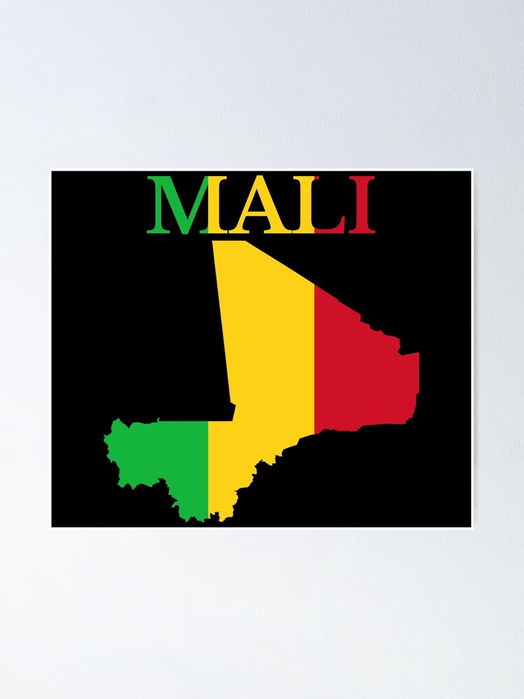 Mali Map Flag Poster for Sale by MKCoolDesigns MK