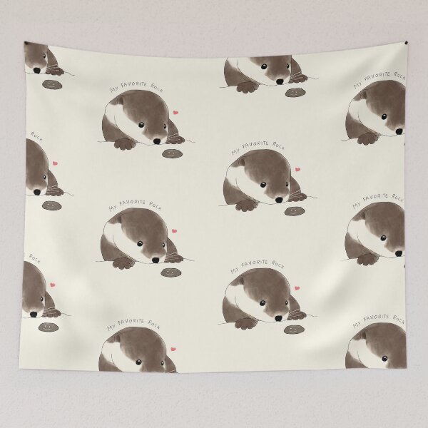 Item preview, Otter's Favorite Rock designed and sold by beanming.