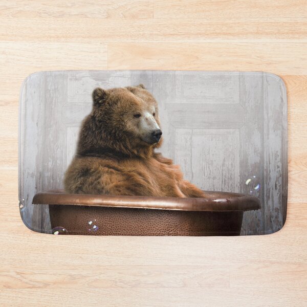 Bear in Bathtub Bath Mat