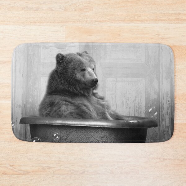 Bear in Bathtub Bath Mat