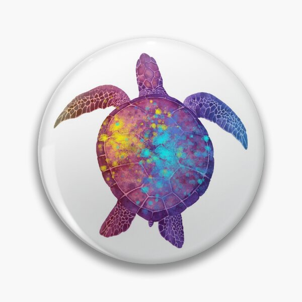 Item preview, Watercolor Sea Turtle - Colorful Rainbow designed and sold by maryedenoa.