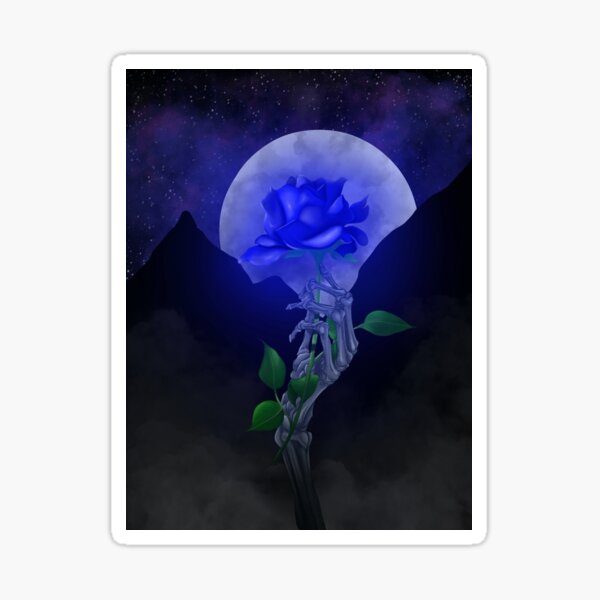 Item preview, Glow rose and skeleton hand designed and sold by krstendraws.
