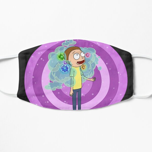 Rick and Morty's Morty and cosmic Fart. Purple variant. Flat Mask