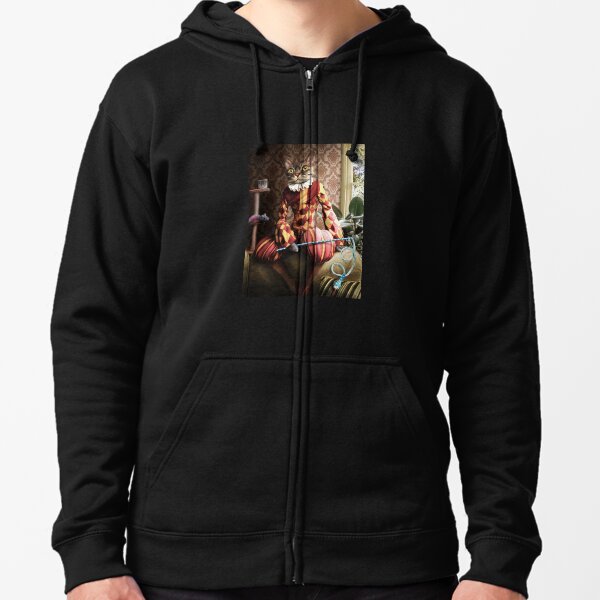 Tabby Cat Portrait - Buster Zipped Hoodie