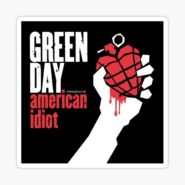 idiota americano Pegatina