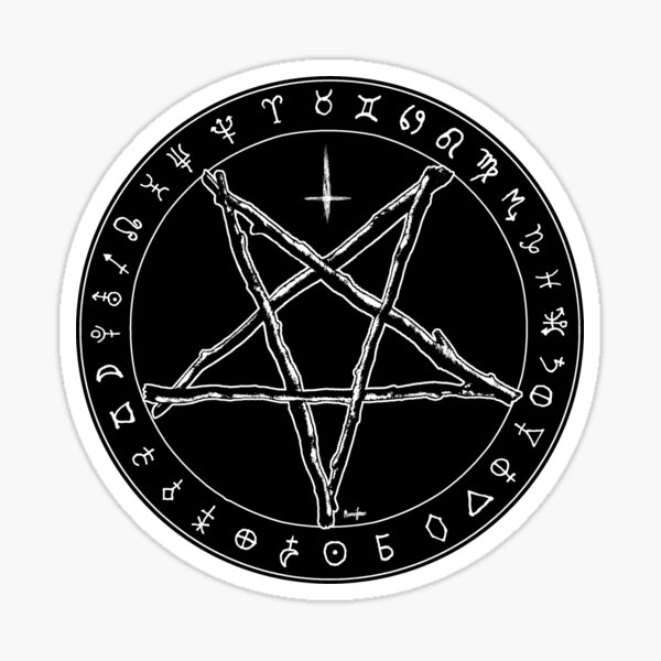 Sticks Pentagram Sticker