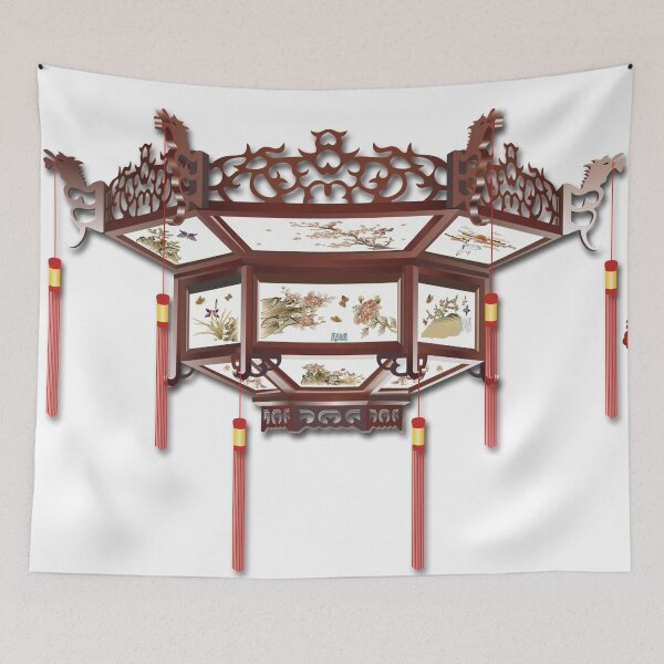 Item preview, Chinese art print - Lampignon lantern with pictures China designed and sold by Kallandra.