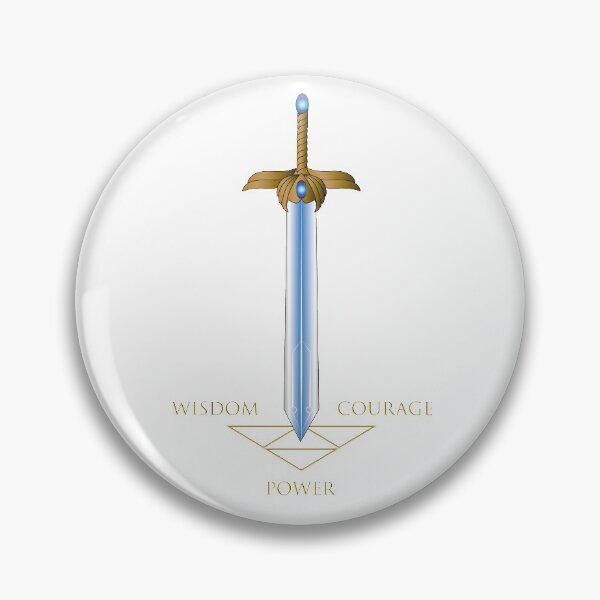 Item preview, X - caliber sword golden wisdom courage power designed and sold by sarantulas.