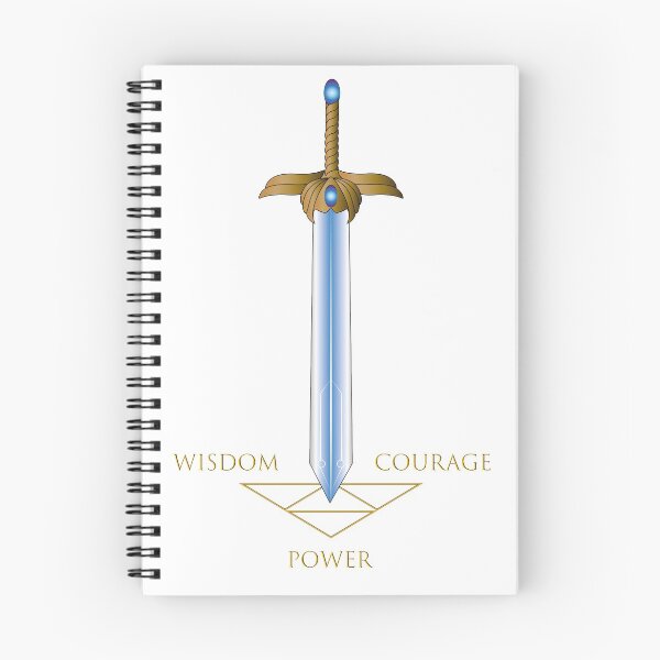 Item preview, X - caliber sword golden wisdom courage power designed and sold by sarantulas.