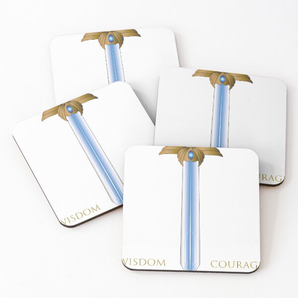 Item preview, X - caliber sword golden wisdom courage power designed and sold by sarantulas.