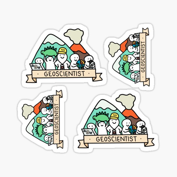 Item preview, "Geoscientists, Assemble!" Sticker Sheet designed and sold by Suraya Hazim.