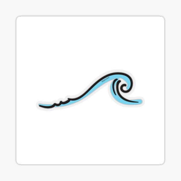 Low tide Wave Sticker