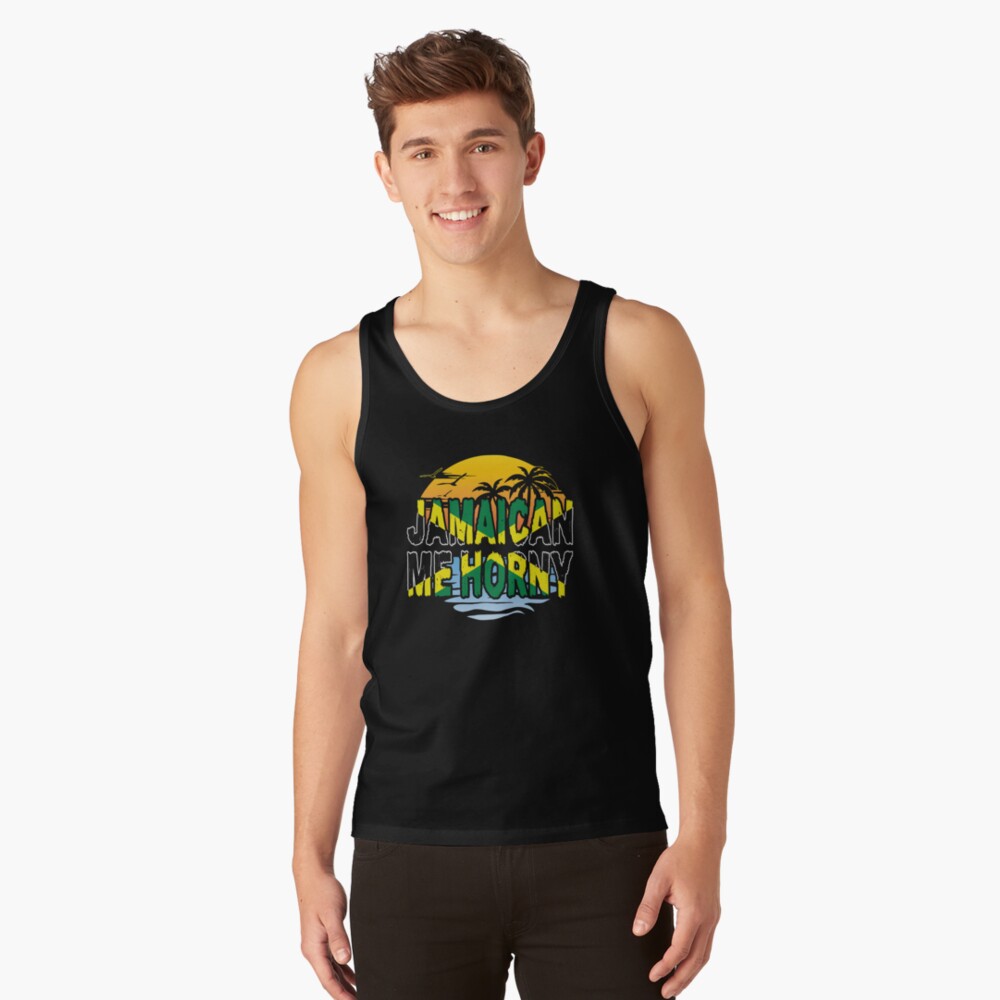 Funny Jamaican Me Horny product Jamaica Fans Tee