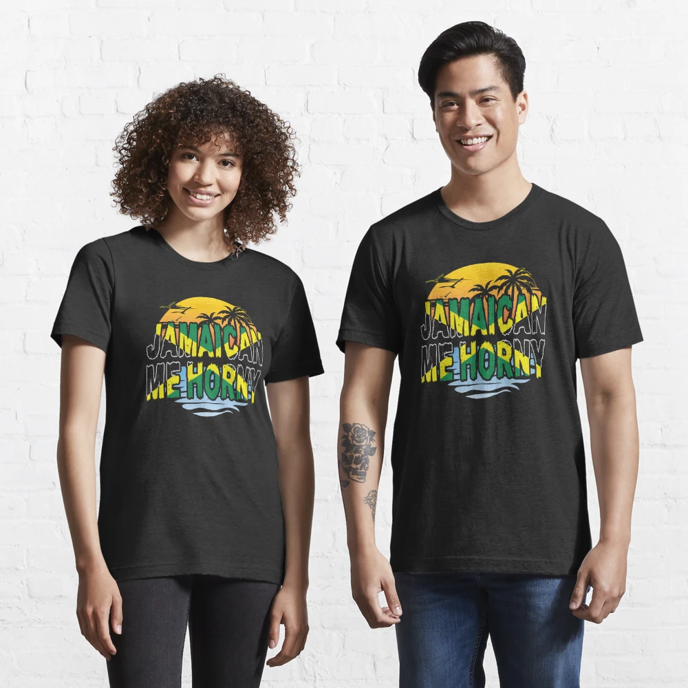 Funny Jamaican Me Horny product Jamaica Fans Tee