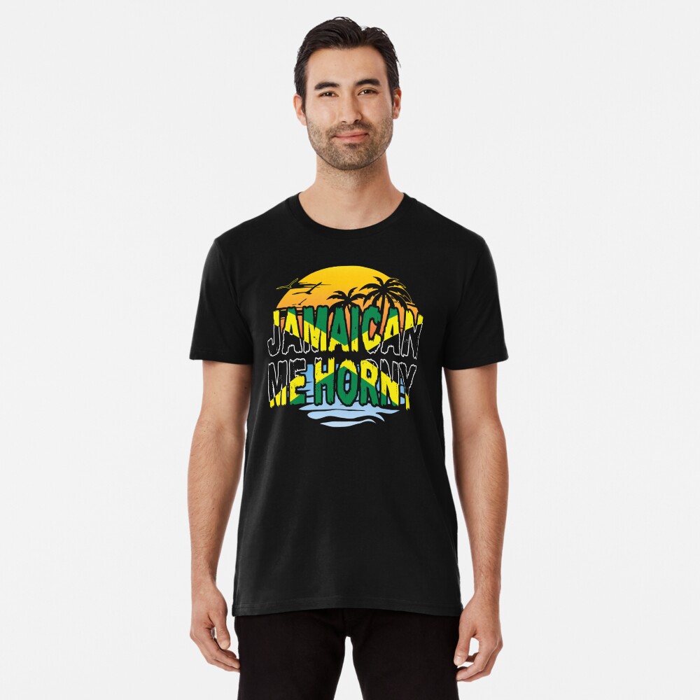 Funny Jamaican Me Horny product Jamaica Fans Tee