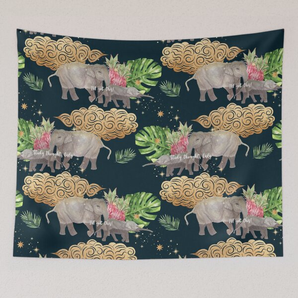 Item preview, IVF Got This & Sticky Thoughts Only Elephants Repeating Pattern designed and sold by Breece.