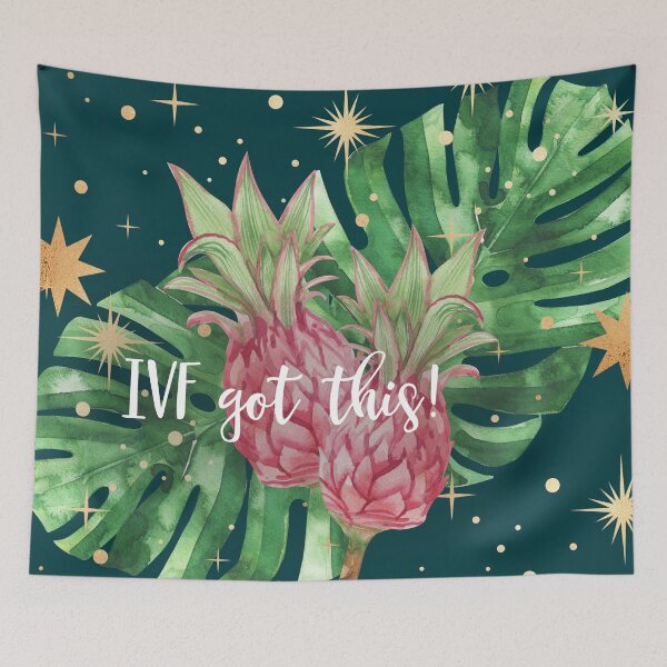 Item preview, IVF Got This Magic Stars Pineapples and Tropical Palms - Green designed and sold by Breece.