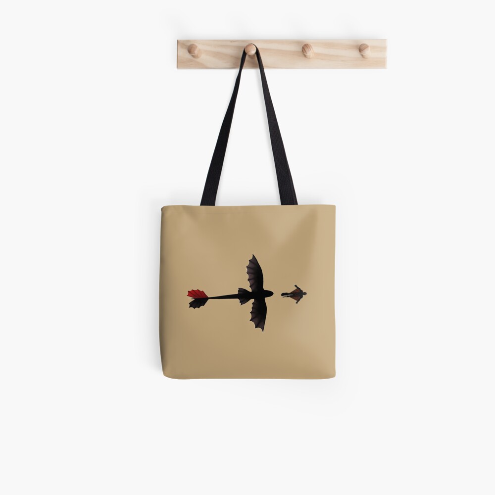 "toothless and hiccup flying how to train your dragon" Tote Bag for