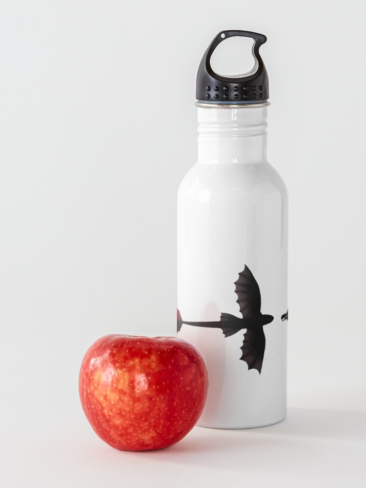 "toothless and hiccup flying how to train your dragon" Water Bottle
